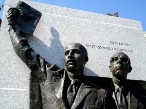 Oliver Hill and Spottswood Robinson in the Virginia Civil Rights Memorial